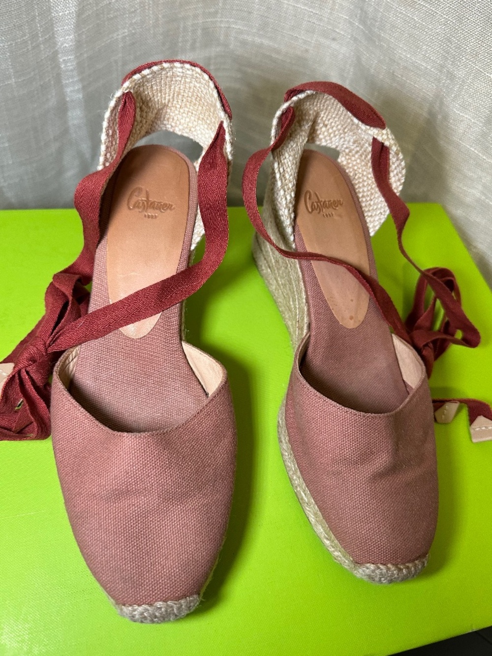 Castañer Carina Wedge Espadrille in Marsala size 38 / 7.5 US